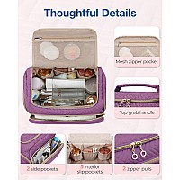 Bagsmart Travel Toiletry Bag Large Wideopen Travel Bag For Toiletries Makeup Cosmetic Travel Bag With Handle Purplemedium