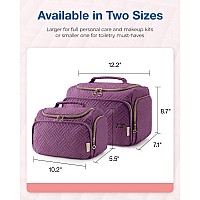 Bagsmart Travel Toiletry Bag Large Wideopen Travel Bag For Toiletries Makeup Cosmetic Travel Bag With Handle Purplemedium