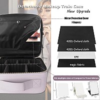 Momira Travel Makeup Bag Cosmetic Bag Makeup Organizer Bag With Lighted Mirror Adjustable Brightness In 3 Color Scenarios Wate