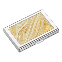 Rimilak Metal Credit Card Holder Mini Credit Card Wallet Rfid Blocking Slim Metal Hard Case For Women Men Gold Flow Mable