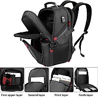 Yamdeg Large Backpack Laptop Backpacks For Men Big Capacity Laptop Computer Business Backpack 180Tsa Airline Approved Business