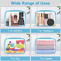 Wedama Tsa Approved Toiletry Bag Cosmetic Bags 2 Pack With Zipper Carry On Airline Airport Travel Accessories Pvc Makeup Bags