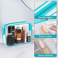 Wedama Tsa Approved Toiletry Bag Cosmetic Bags 3 Pack With Zipper Carry On Airline Airport Travel Accessories Pvc Makeup Bags