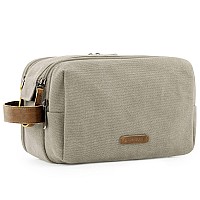 Bagsmart Toiletry Bag For Men Canvas Travel Toiletry Organizer Dopp Kit Waterresistant Shaving Bag For Toiletries Accessories