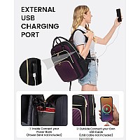 Lovevook Laptop Backpack For Women Water Resistant Travel Work Backpacks Purse Stylish Business Teacher Nurse Computer Bag With