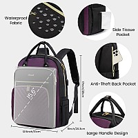 Lovevook Laptop Backpack For Women Water Resistant Travel Work Backpacks Purse Stylish Business Teacher Nurse Computer Bag With