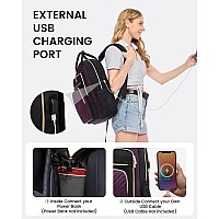 Lovevook Laptop Backpack For Women Water Resistant Travel Work Backpacks Purse Stylish Business Teacher Nurse Computer Bag With