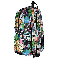 Minecraft Backpack Multi Character Chibi Video Game School Laptop Travel Backpack