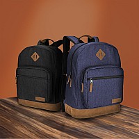 Wrangler Yellowstone Genuine Denim Sturdy Backpack For Travel Classic Logo Casual Daypack For Travel With Padded Laptop Notebook