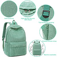 School Backpack For Teens Large Corduroy Bookbag Lightweight 17 Inch Laptop Bag For Girls Women Casual High School College Work