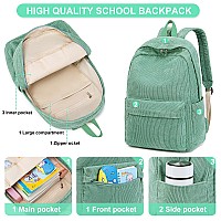 School Backpack For Teens Large Corduroy Bookbag Lightweight 17 Inch Laptop Bag For Girls Women Casual High School College Work