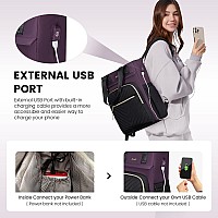 Lovevook Laptop Backpack For Women 156 Inch Work Business Laptop Bag Wide Top Open Teacher Nurse Bag With Usb Port Waterproo