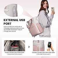 Lovevook Laptop Backpack For Women 156 Inch Work Business Laptop Bag Wide Top Open Teacher Nurse Bag With Usb Port Waterproo