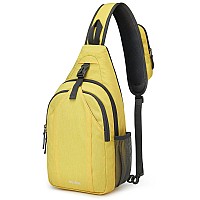 G4Free Sling Bag Rfid Blocking Sling Backpack Crossbody Chest Bag Daypack For Hiking Travelyellow