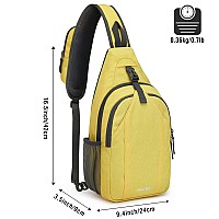 G4Free Sling Bag Rfid Blocking Sling Backpack Crossbody Chest Bag Daypack For Hiking Travelyellow