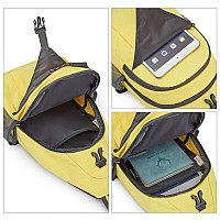 G4Free Sling Bag Rfid Blocking Sling Backpack Crossbody Chest Bag Daypack For Hiking Travelyellow