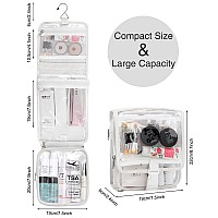 Hanging Toiletry Bag For Women Travel Makeup Bag Organizer Toiletries Bag For Travel Size Cosmetics With Detachable Clear Tsa Ap