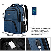 Rjeu Backpack For Men School Backpack For Teens Business Waterresistant Travel Laptop Back Pack With Usb Charging Port 156