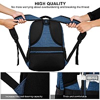 Rjeu Backpack For Men School Backpack For Teens Business Waterresistant Travel Laptop Back Pack With Usb Charging Port 156