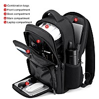 Rjeu Laptop Backpack For Men Extra Large School Backpacks For Teen Boys Antitheft Water Resistant Back Pack With Usb Charging