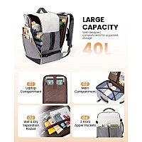 Lovevook Travel Backpack For Women Tsa Carry On Backpack Flight Approved Luggage 40L Water Resistant Personal Item Daypack Lar