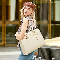 Keyli Laptop Tote Bag For Women Christmas Gifts Waterproof Leather Work Laptop Briefcase With Builtin Usb Charging Port Compute