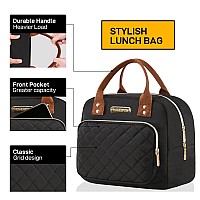 Buringer Homespon Lunch Bag For Woman Man Adults With Front Pocket Insulated Lunch Tote Lunch Box Container For Work Picnic Or T