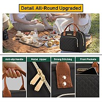 Buringer Homespon Lunch Bag For Woman Man Adults With Front Pocket Insulated Lunch Tote Lunch Box Container For Work Picnic Or T