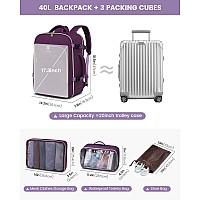 Lovevook Large Travel Laptop Backpack For Women 40L Carry On Backpack Flight Approvedwaterproof Suitcase Backpacks With 3 Pack