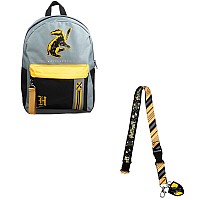 Harry Potter Hufflepuff 16 Laptop Backpack Lanyard Combo Set