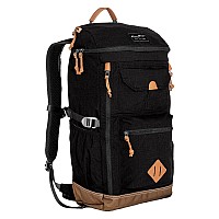 Eddie Bauer Bygone Backpack With Exterior Pockets And Laptop Compatible Sleeve Black 30L