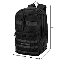 Eddie Bauer Cargo Backpack With Organization Compartments And Hydrationlaptop Compatible Sleeve Black 30L