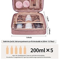 Cubetastic Travel Toiletry Bag Makeup Bag For Women Small Hanging Travel Bag For Toiletries With 3 Compartment Portable Cosme