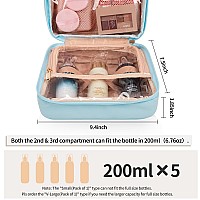 Cubetastic Hanging Travel Toiletry Bag Portable Travel Makeup Bag With Handle Waterproof Nylon Cosmetic Organizer Pouch With 3