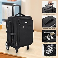 Relavel Rolling Makeup Case With Big Wheels Trolley Travel Train Case Organizer Extra Large Cosmetic Cases With Adjustable Div