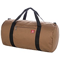 Wolverine 22 Center Zip Duffelhighdensity Canvas With Dirt Water Resistant Coating Borwn 22 Inch 37L Capacity