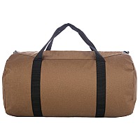 Wolverine 22 Center Zip Duffelhighdensity Canvas With Dirt Water Resistant Coating Borwn 22 Inch 37L Capacity