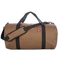 Wolverine 22 Center Zip Duffelhighdensity Canvas With Dirt Water Resistant Coating Borwn 22 Inch 37L Capacity