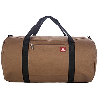 Wolverine 22 Center Zip Duffelhighdensity Canvas With Dirt Water Resistant Coating Borwn 22 Inch 37L Capacity