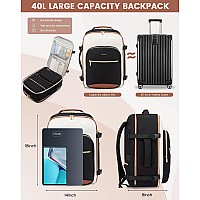 Lovevook Large Travel Backpack For Women Men 40L Carry On Backpack For Airplanes Tsa Personal Item Travel Bag Fits 17 Lapto