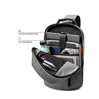 Tomtoc Compact Edc Sling Bag For 13Inch Ipad Pro M4 Ipad Air M2 2024 Minimalist Chest Shoulder Crossbody Bag For 13 Macbook