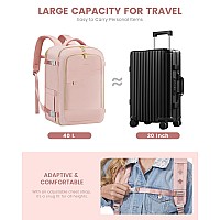 Lovevook Travel Backpack For Women 40L Carry On Backpack For Airplanes Personal Item Bag For Airlines Fits 17 Inch Laptop Tsa