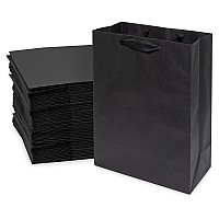 Black Gift Bags 10X5X13 50 Pack Medium Size Boutique Bags Paper Bags With Handles For Gift Wrap Party Favor Bags Goodie Bag