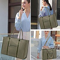 Laptop Tote Bag For Women Work 156 Inch Canvas Shoulder Bags Computer Messenger Purse Teacher Handbag Office Briefcase