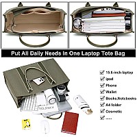 Laptop Tote Bag For Women Work 156 Inch Canvas Shoulder Bags Computer Messenger Purse Teacher Handbag Office Briefcase