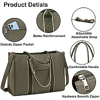 Laptop Tote Bag For Women Work 156 Inch Canvas Shoulder Bags Computer Messenger Purse Teacher Handbag Office Briefcase