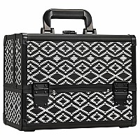 Joligrace Makeup Train Case Organizer Box Professional Multipurpose Cosmetic Storage With Sliding Trays Polish Slots Mirror