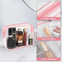 Wedama Tsa Approved Toiletry Bag Cosmetic Bags 4 Pack With Zipper Carry On Airline Airport Travel Accessories Pvc Makeup Bags