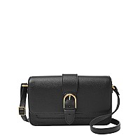 Fossil Womens Zoey Leather Small Crossbody Purse Handbag Black Model Zb1937001