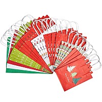 Suncolor Pack Of 24 Christmas Gift Bags Assorted Sizes With Tissue Paper 8 Large 13 8 Medium 11 8 Small 9